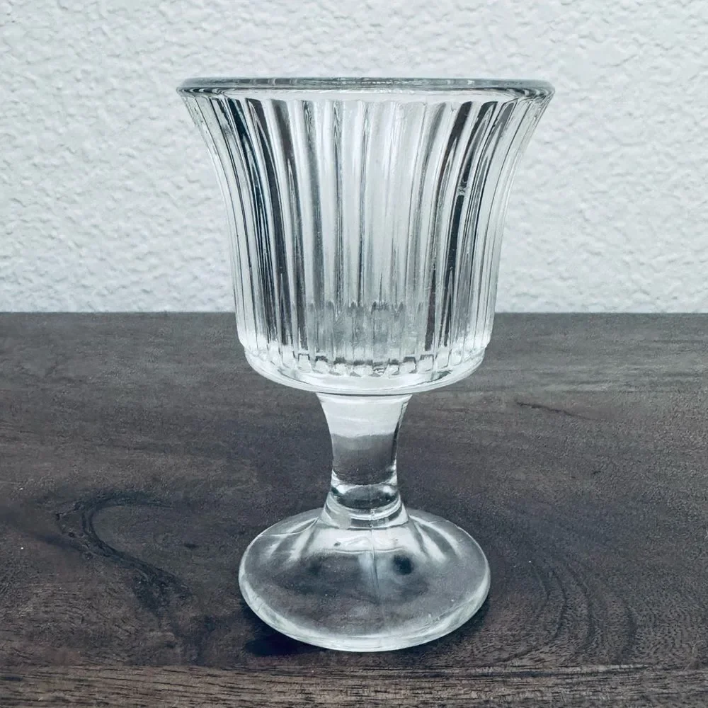 Vintage Glass Small Votive Candle Holder Vase